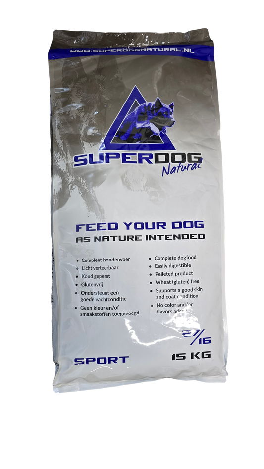 Superdog Sport | Koud Geperst Voer voor Werk- & Sporthonden | Meer Focus