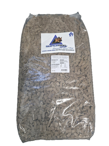 Superdog Sensitive Low Fat | Koud Geperst Hondenvoer (20kg) | Voor Gezond Gewicht & Gevoelige Maag